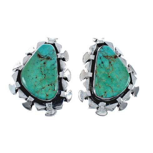 Native American Sterling Silver Turquoise Post Earrings AX128160